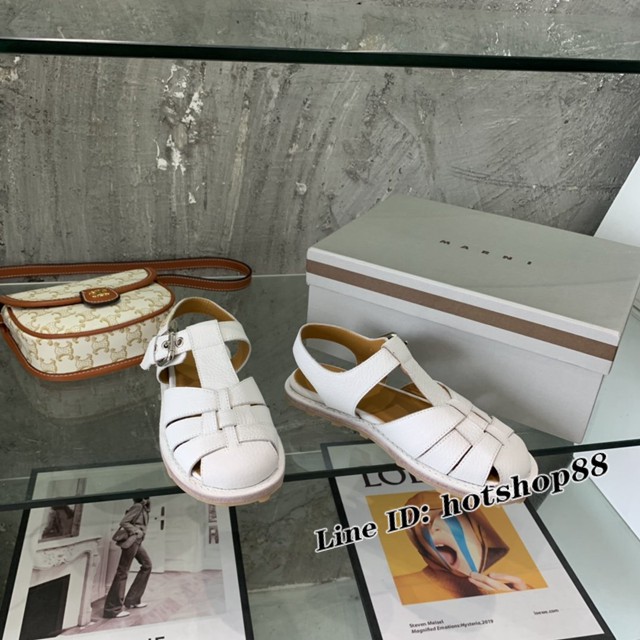 Marni 22春夏新款女士涼鞋 羅馬風編織涼鞋 dx3153